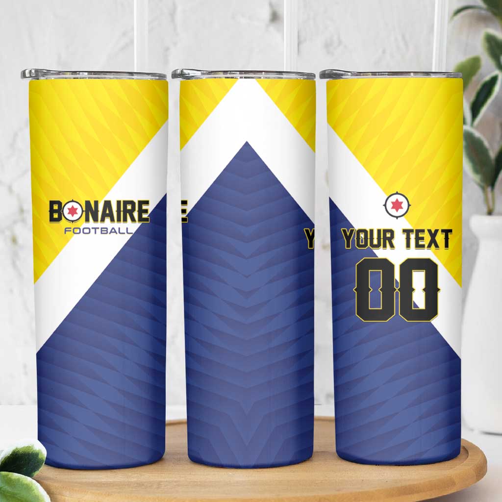 Custom Football Bonaire Skinny Tumbler Boneiru Caribbean Warriors - Wonder Print Shop