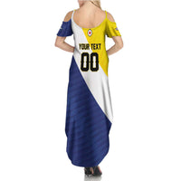 Custom Football Bonaire Summer Maxi Dress Boneiru Caribbean Warriors - Wonder Print Shop