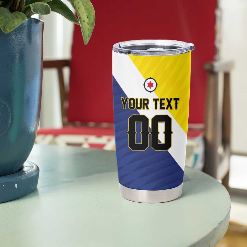 Custom Football Bonaire Tumbler Cup Boneiru Caribbean Warriors - Wonder Print Shop