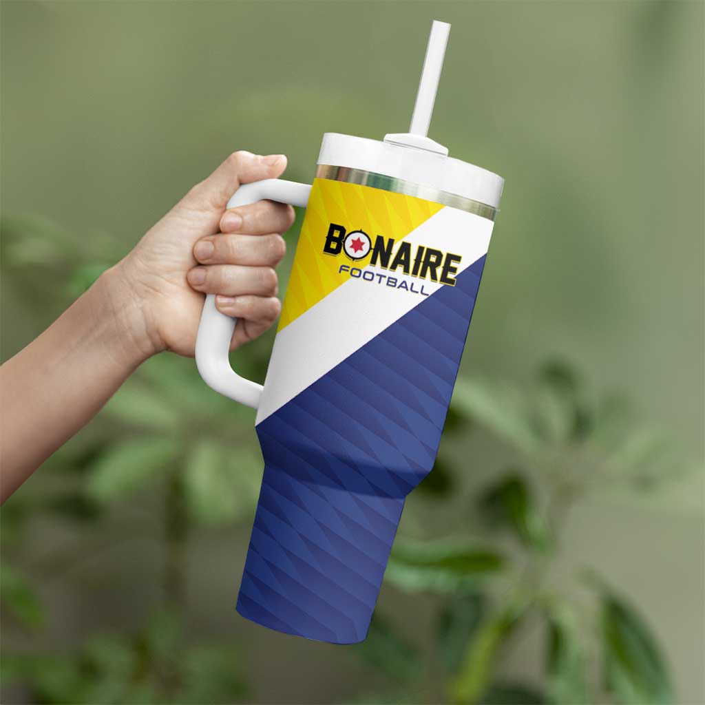 Custom Football Bonaire Tumbler With Handle Boneiru Caribbean Warriors - Wonder Print Shop