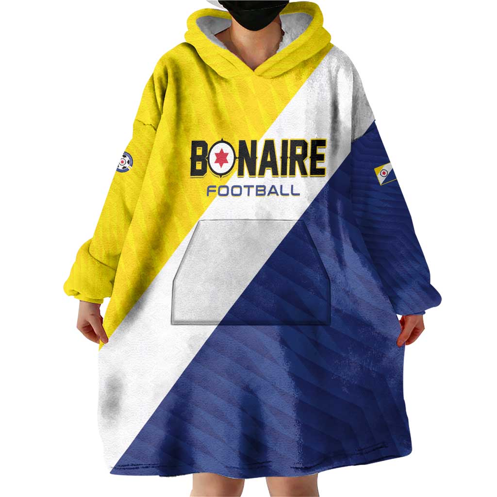 Custom Football Bonaire Wearable Blanket Hoodie Boneiru Caribbean Warriors - Wonder Print Shop