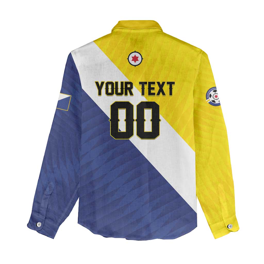 Custom Football Bonaire Women Casual Shirt Boneiru Caribbean Warriors - Wonder Print Shop