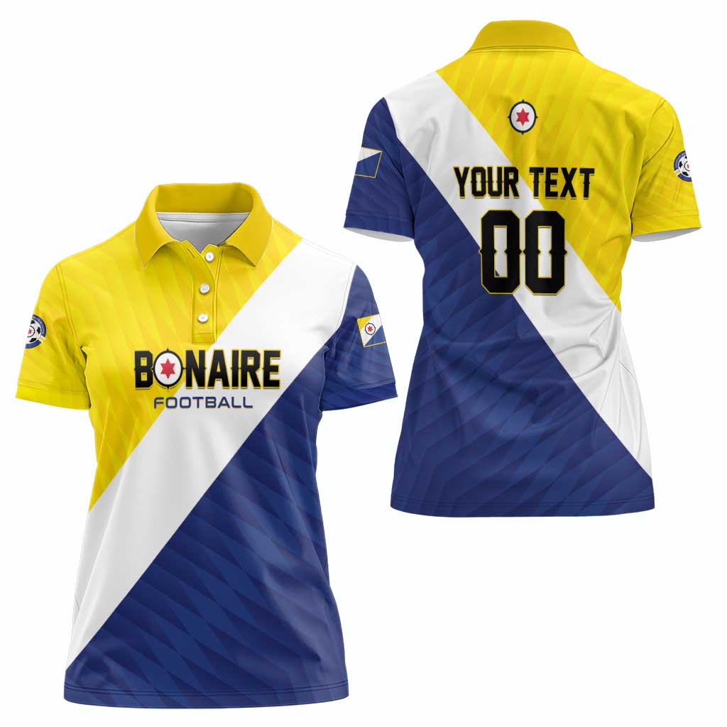 Custom Football Bonaire Women Polo Shirt Boneiru Caribbean Warriors - Wonder Print Shop