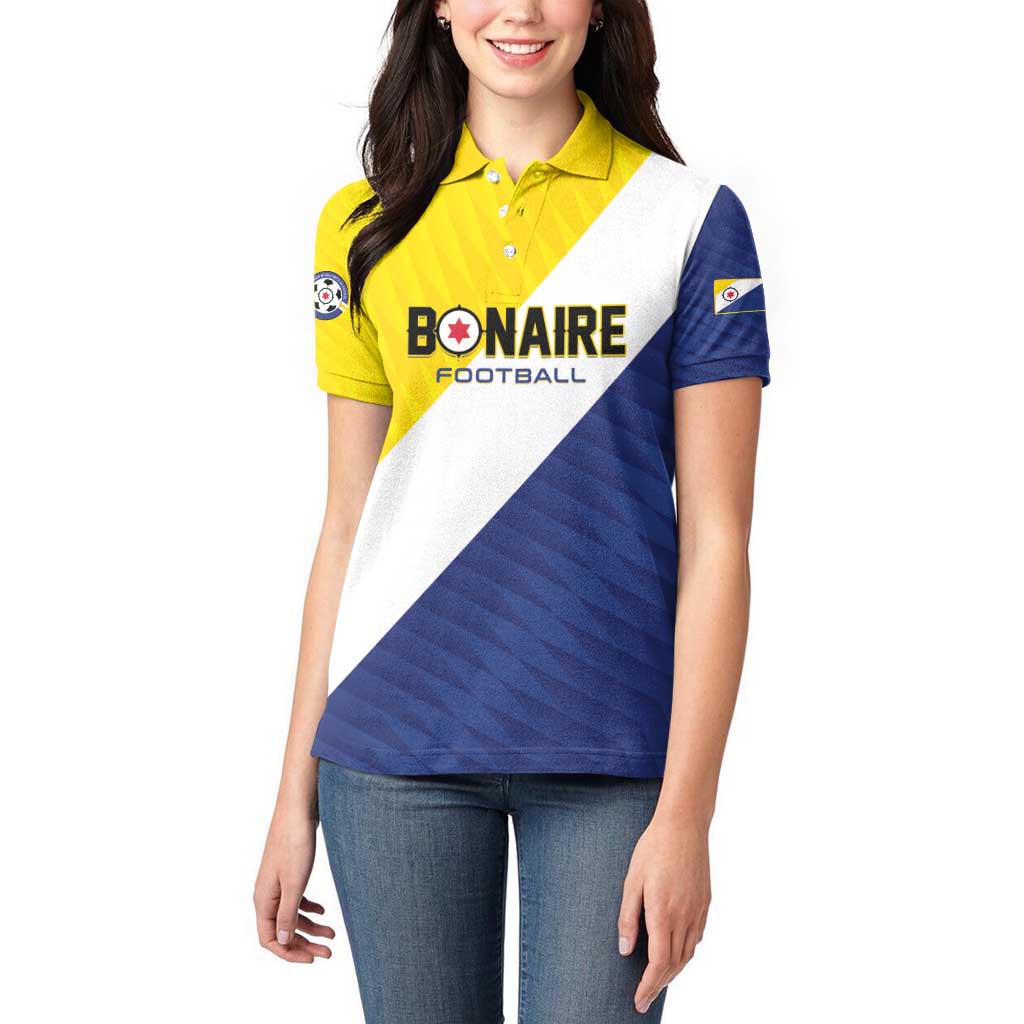 Custom Football Bonaire Women Polo Shirt Boneiru Caribbean Warriors - Wonder Print Shop