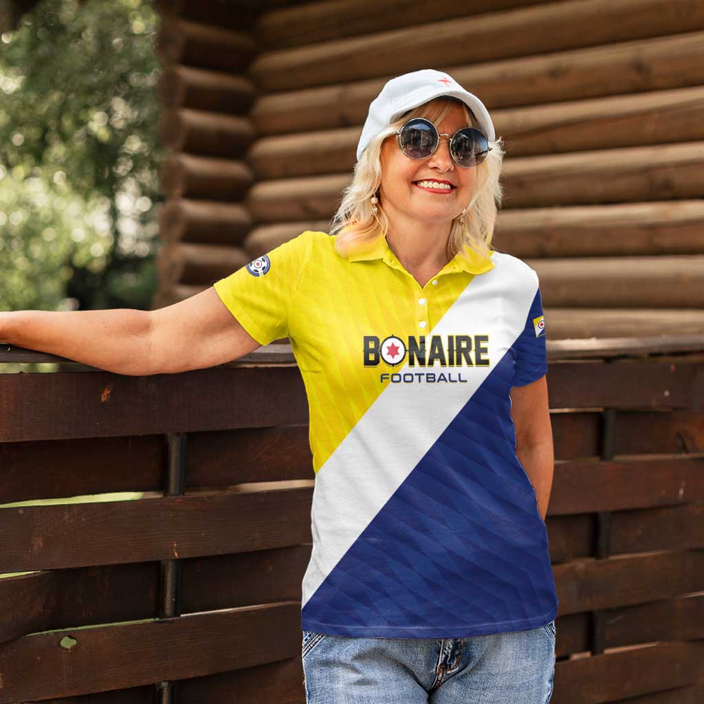 Custom Football Bonaire Women Polo Shirt Boneiru Caribbean Warriors - Wonder Print Shop