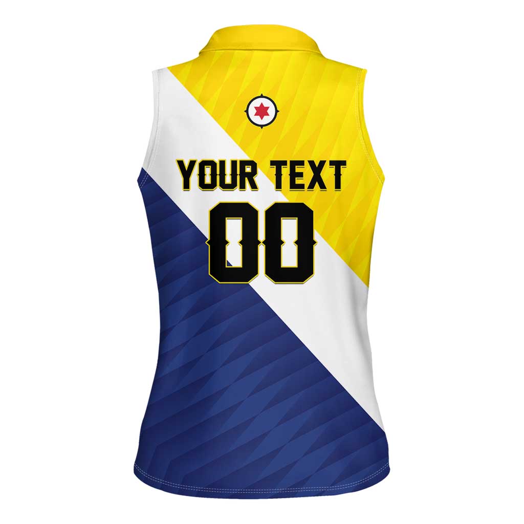 Custom Football Bonaire Women Sleeveless Polo Shirt Boneiru Caribbean Warriors - Wonder Print Shop
