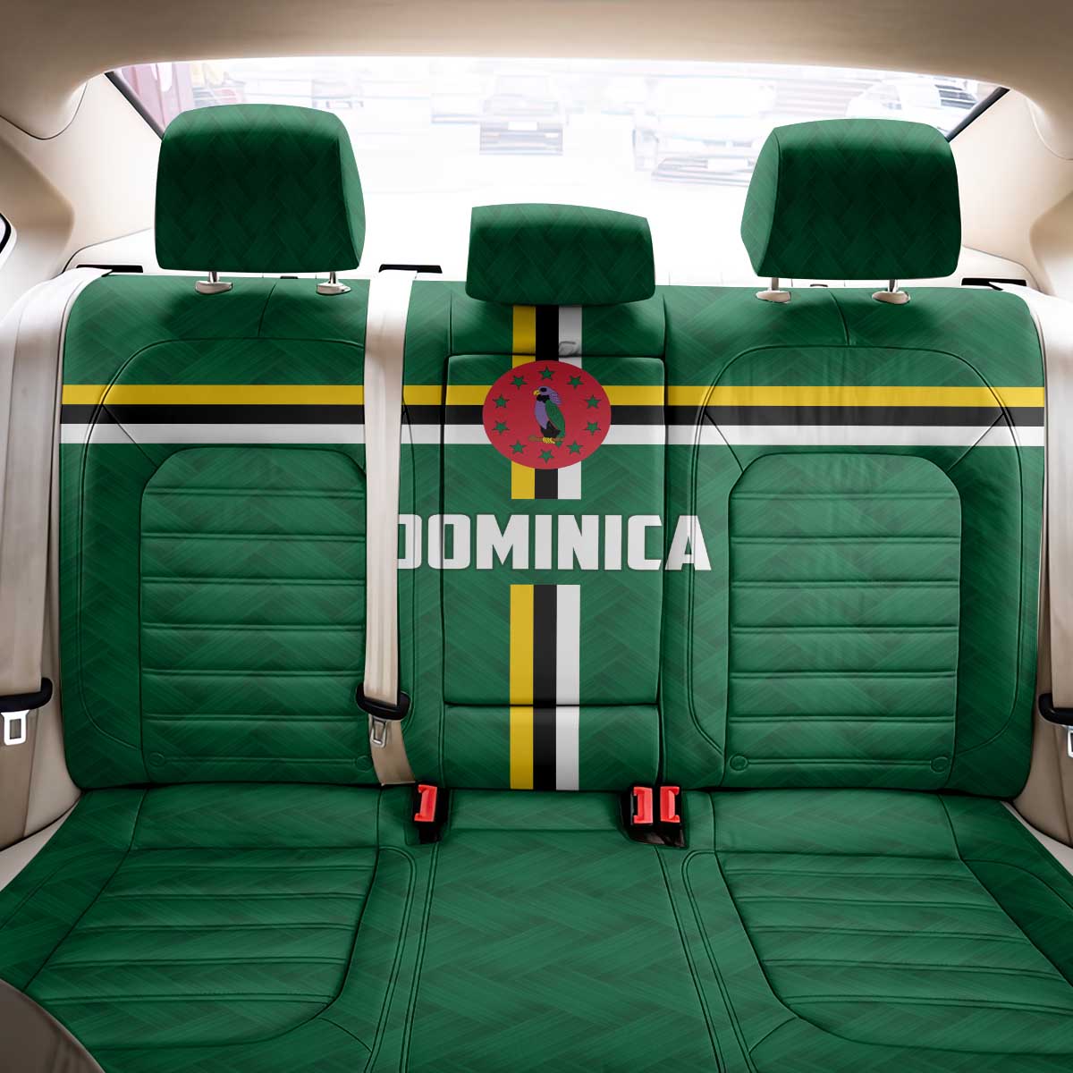 Football Dominica Back Car Seat Cover Los Pericos Go Champions - Wonder Print Shop
