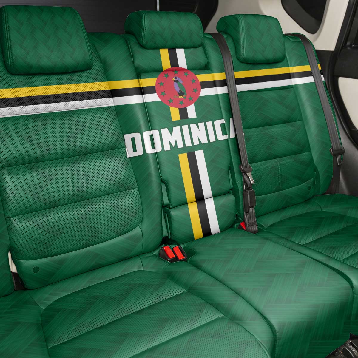 Football Dominica Back Car Seat Cover Los Pericos Go Champions - Wonder Print Shop