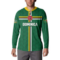 Custom Football Dominica Button Sweatshirt Los Pericos Go Champions - Wonder Print Shop