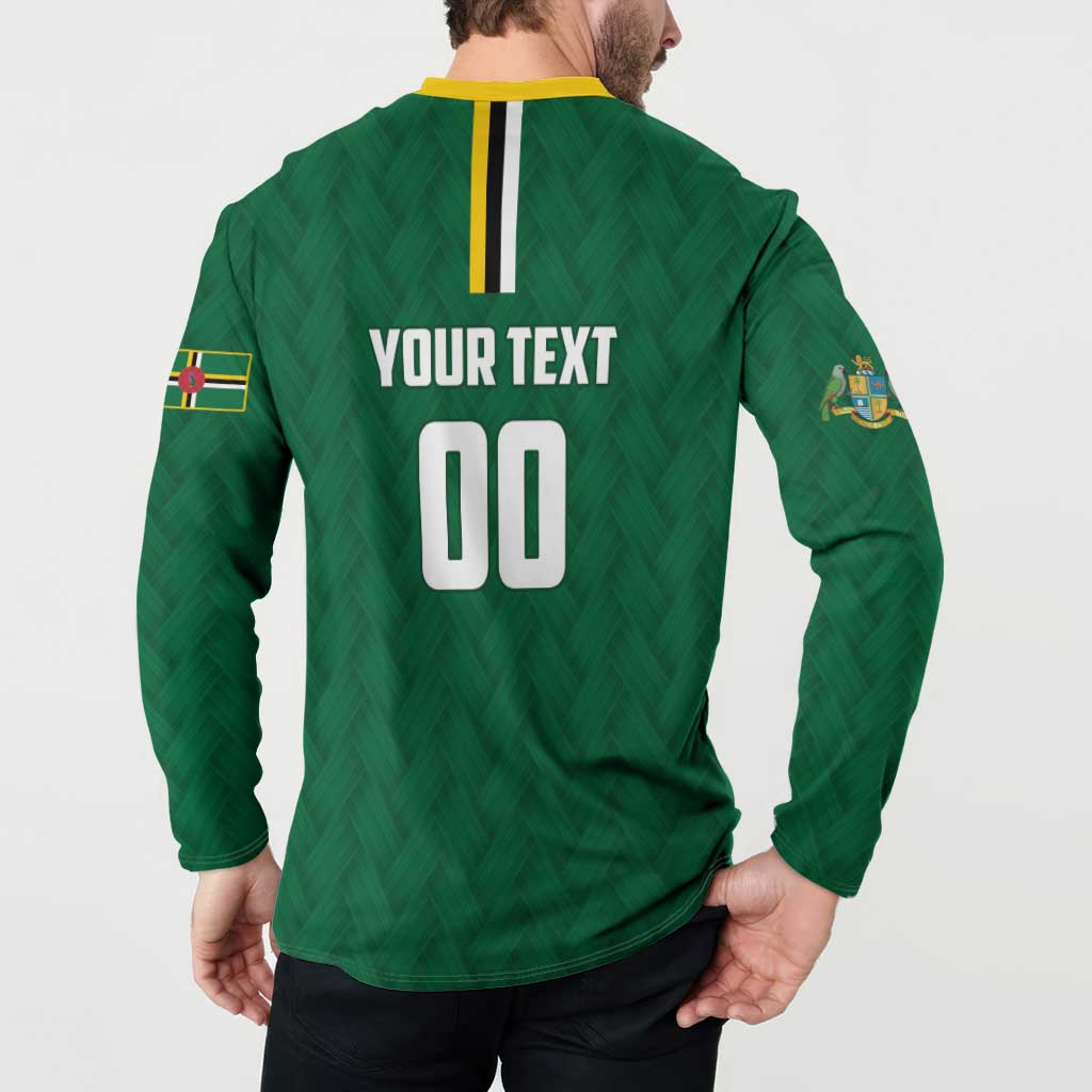 Custom Football Dominica Button Sweatshirt Los Pericos Go Champions - Wonder Print Shop