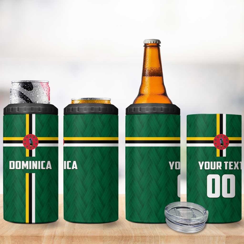 Custom Football Dominica 4 in 1 Can Cooler Tumbler Los Pericos Go Champions - Wonder Print Shop