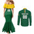 Custom Football Dominica Couples Matching Mermaid Dress and Long Sleeve Button Shirt Los Pericos Go Champions - Wonder Print Shop
