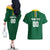 Custom Football Dominica Couples Matching Off The Shoulder Long Sleeve Dress and Hawaiian Shirt Los Pericos Go Champions - Wonder Print Shop