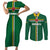 Custom Football Dominica Couples Matching Short Sleeve Bodycon Dress and Long Sleeve Button Shirt Los Pericos Go Champions - Wonder Print Shop