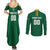 Custom Football Dominica Couples Matching Summer Maxi Dress and Long Sleeve Button Shirt Los Pericos Go Champions - Wonder Print Shop