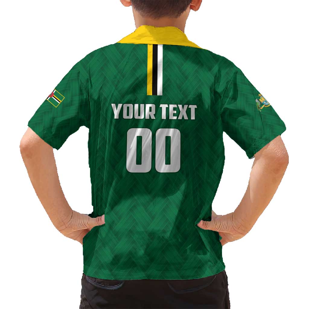 Custom Football Dominica Family Matching Long Sleeve Bodycon Dress and Hawaiian Shirt Los Pericos Go Champions - Wonder Print Shop