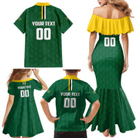 Custom Football Dominica Family Matching Mermaid Dress and Hawaiian Shirt Los Pericos Go Champions - Wonder Print Shop