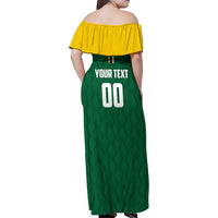 Custom Football Dominica Family Matching Off Shoulder Maxi Dress and Hawaiian Shirt Los Pericos Go Champions - Wonder Print Shop