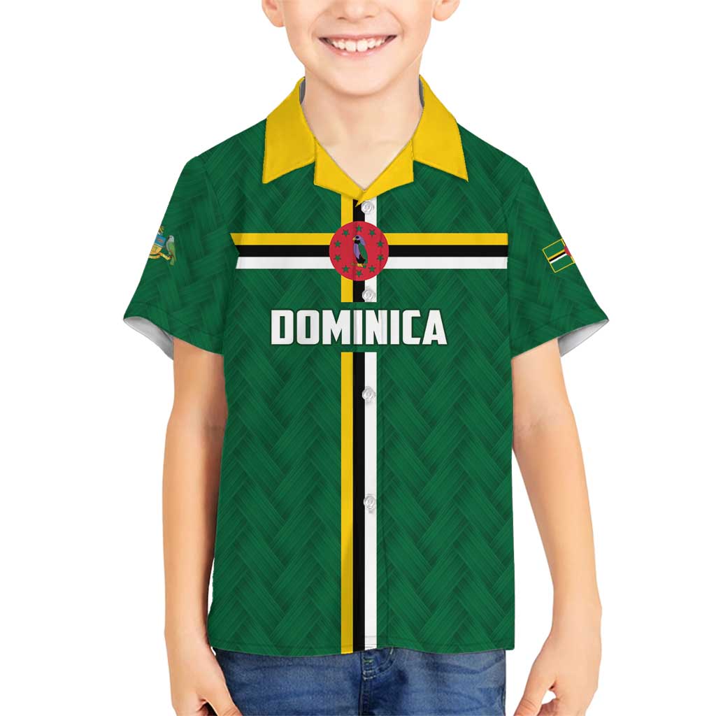 Custom Football Dominica Family Matching Off Shoulder Short Dress and Hawaiian Shirt Los Pericos Go Champions - Wonder Print Shop