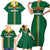 Custom Football Dominica Family Matching Short Sleeve Bodycon Dress and Hawaiian Shirt Los Pericos Go Champions - Wonder Print Shop