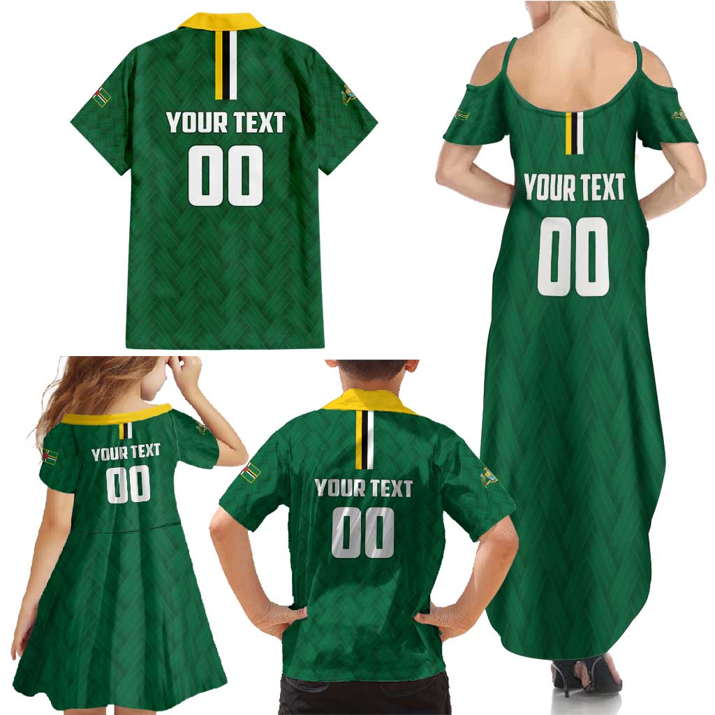 Custom Football Dominica Family Matching Summer Maxi Dress and Hawaiian Shirt Los Pericos Go Champions - Wonder Print Shop