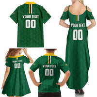 Custom Football Dominica Family Matching Summer Maxi Dress and Hawaiian Shirt Los Pericos Go Champions - Wonder Print Shop