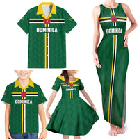 Custom Football Dominica Family Matching Tank Maxi Dress and Hawaiian Shirt Los Pericos Go Champions - Wonder Print Shop