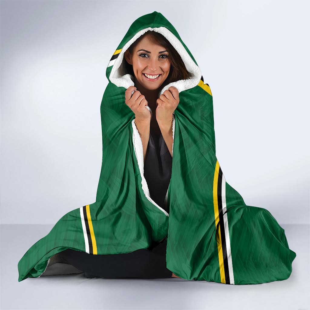 Football Dominica Hooded Blanket Los Pericos Go Champions - Wonder Print Shop