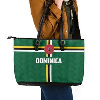 Football Dominica Leather Tote Bag Los Pericos Go Champions - Wonder Print Shop