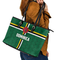 Football Dominica Leather Tote Bag Los Pericos Go Champions - Wonder Print Shop