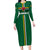 Custom Football Dominica Long Sleeve Bodycon Dress Los Pericos Go Champions - Wonder Print Shop