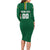 Custom Football Dominica Long Sleeve Bodycon Dress Los Pericos Go Champions - Wonder Print Shop