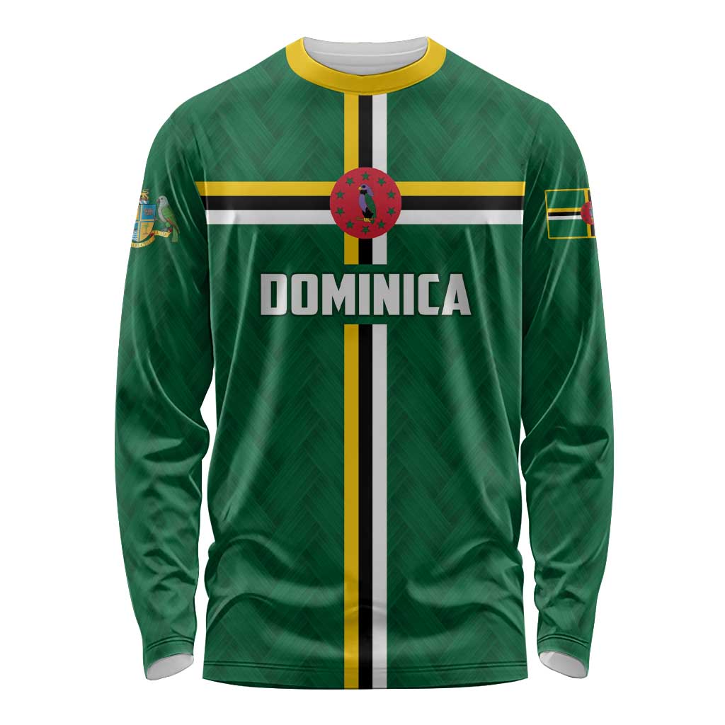 Custom Football Dominica Long Sleeve Shirt Los Pericos Go Champions - Wonder Print Shop
