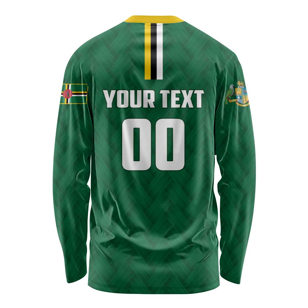 Custom Football Dominica Long Sleeve Shirt Los Pericos Go Champions - Wonder Print Shop