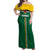 Custom Football Dominica Off Shoulder Maxi Dress Los Pericos Go Champions - Wonder Print Shop