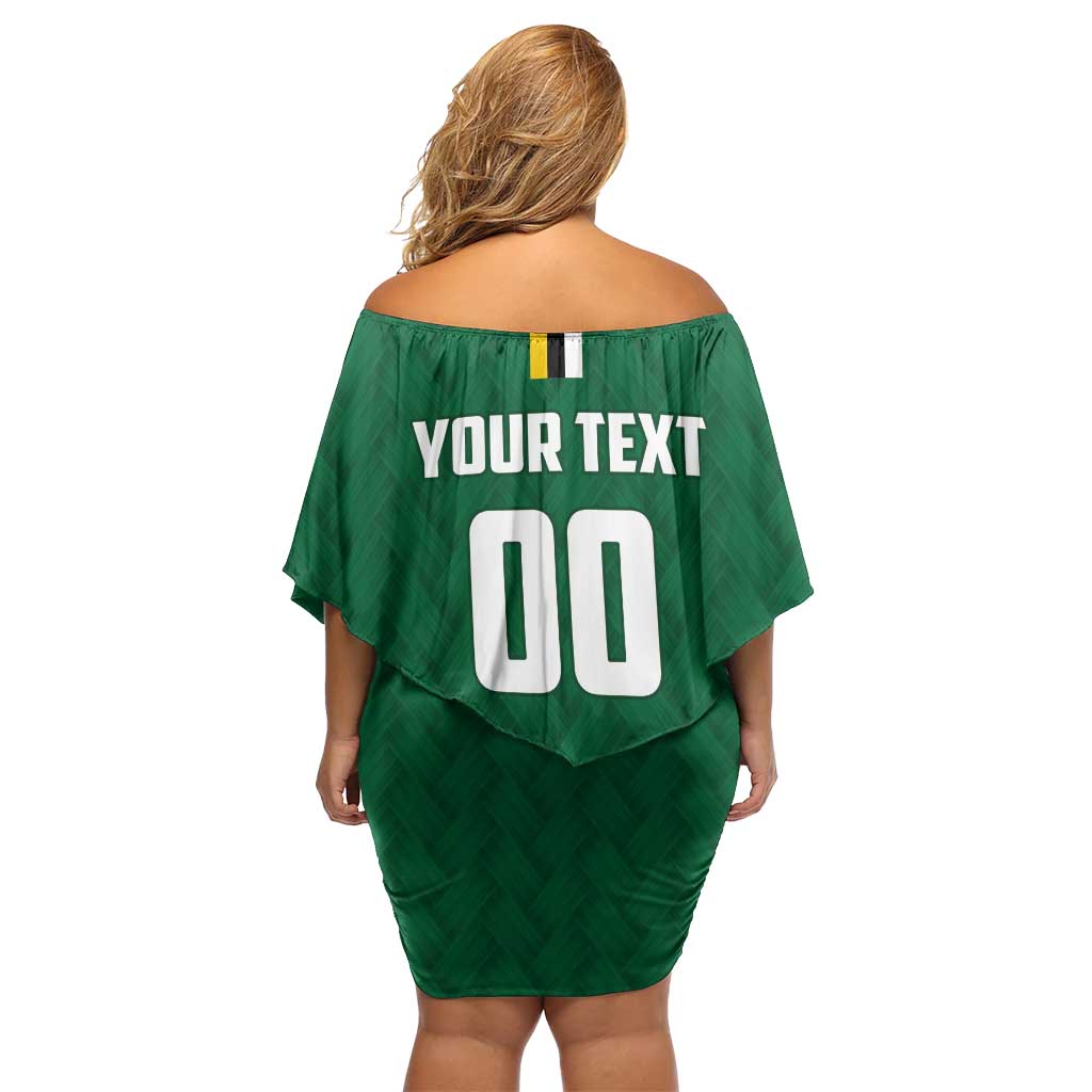Custom Football Dominica Off Shoulder Short Dress Los Pericos Go Champions - Wonder Print Shop