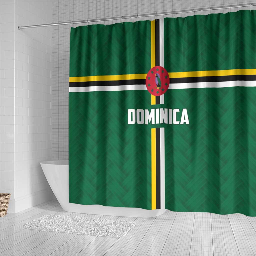 Football Dominica Shower Curtain Los Pericos Go Champions - Wonder Print Shop