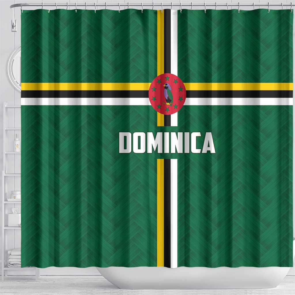 Football Dominica Shower Curtain Los Pericos Go Champions - Wonder Print Shop