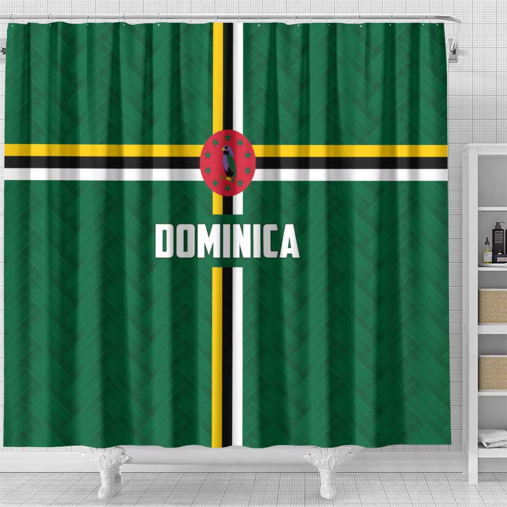 Football Dominica Shower Curtain Los Pericos Go Champions - Wonder Print Shop