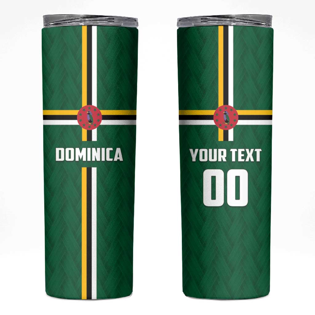 Custom Football Dominica Skinny Tumbler Los Pericos Go Champions - Wonder Print Shop