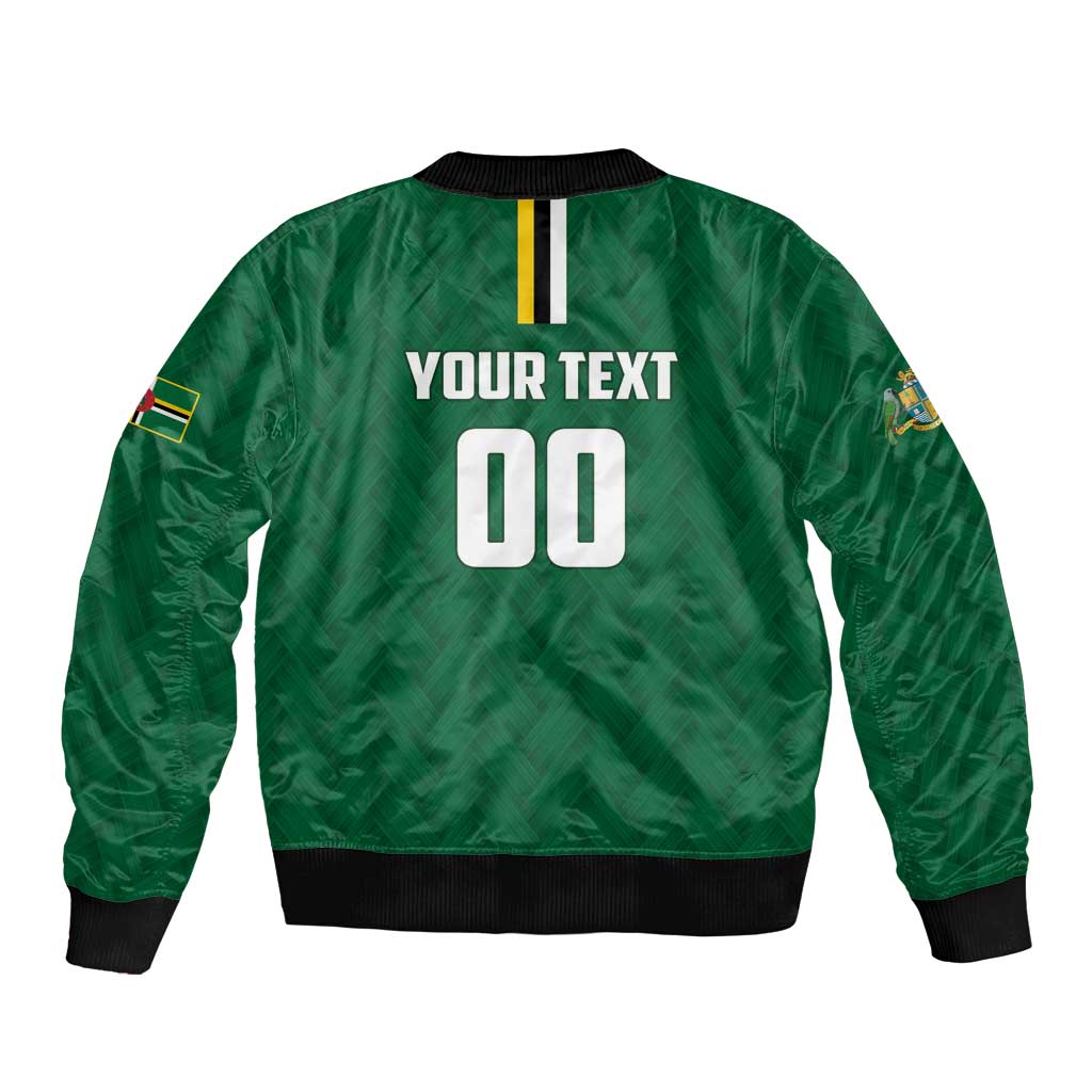 Custom Football Dominica Sleeve Zip Bomber Jacket Los Pericos Go Champions - Wonder Print Shop