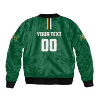 Custom Football Dominica Sleeve Zip Bomber Jacket Los Pericos Go Champions - Wonder Print Shop