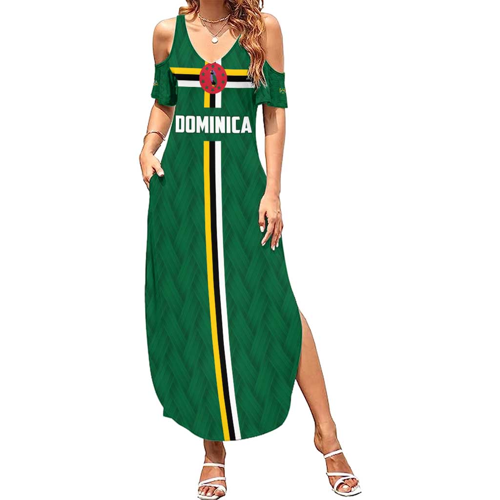 Custom Football Dominica Summer Maxi Dress Los Pericos Go Champions - Wonder Print Shop