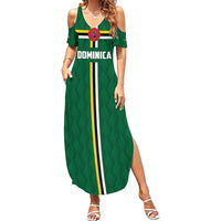 Custom Football Dominica Summer Maxi Dress Los Pericos Go Champions - Wonder Print Shop