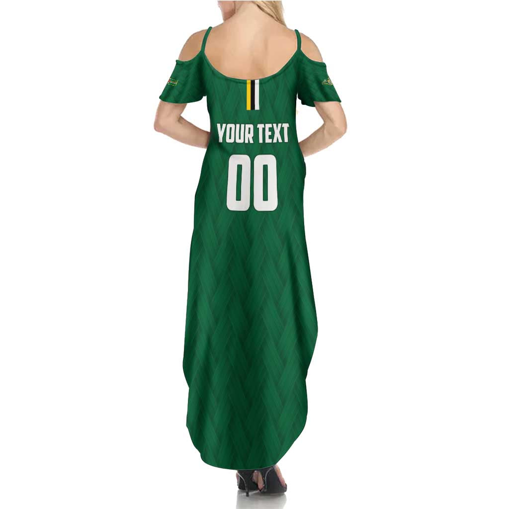 Custom Football Dominica Summer Maxi Dress Los Pericos Go Champions - Wonder Print Shop