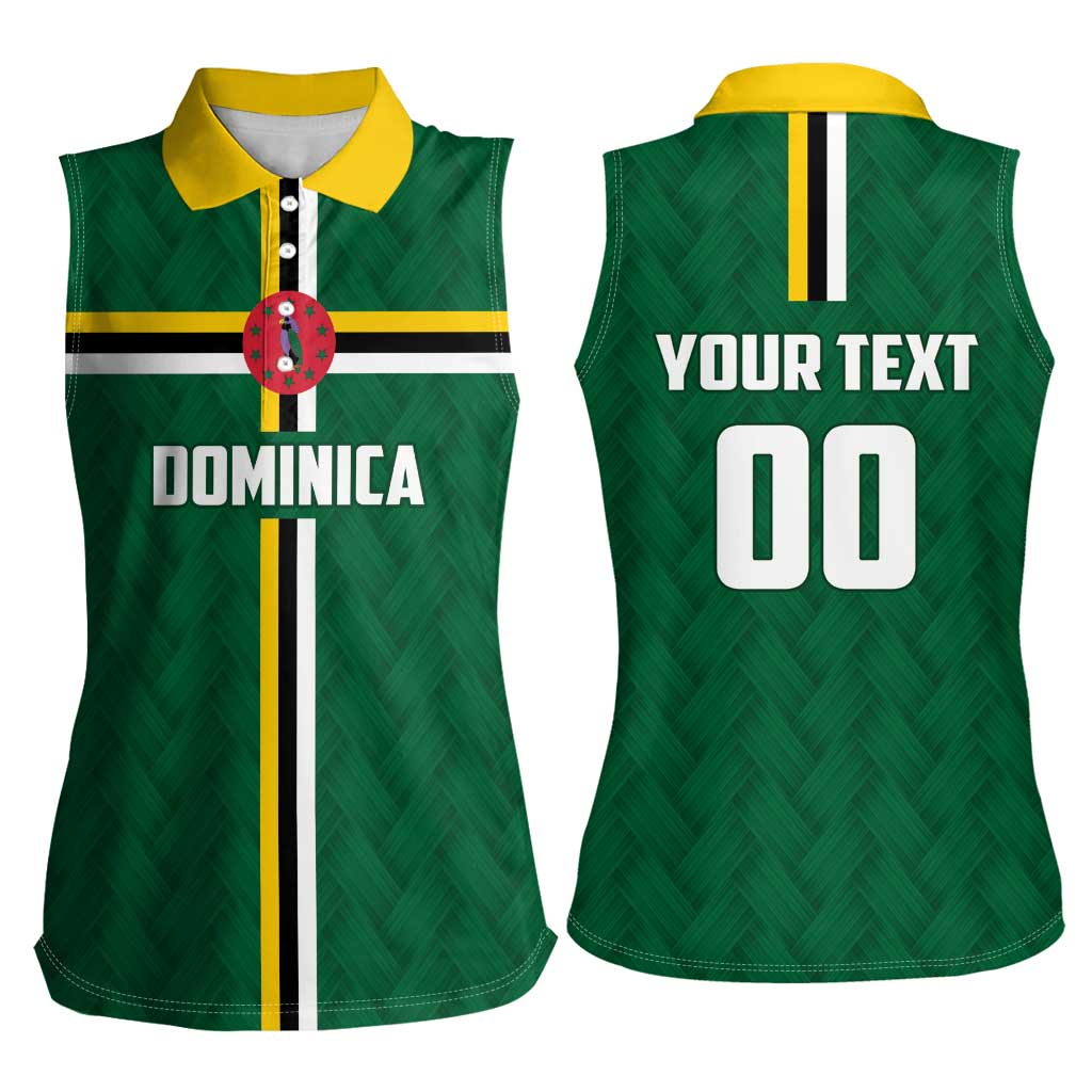 Custom Football Dominica Women Sleeveless Polo Shirt Los Pericos Go Champions - Wonder Print Shop