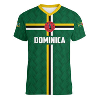 Custom Football Dominica Women V-Neck T-Shirt Los Pericos Go Champions - Wonder Print Shop