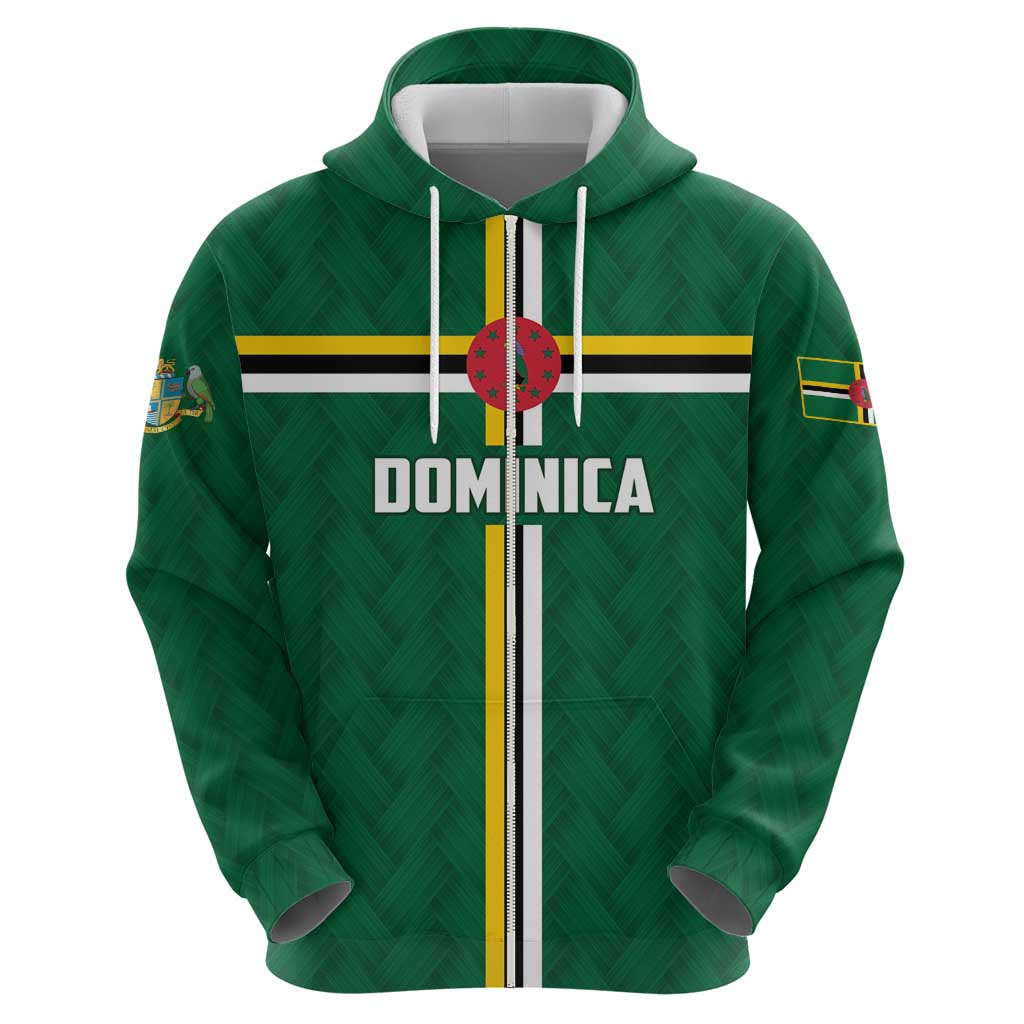 Custom Football Dominica Zip Hoodie Los Pericos Go Champions - Wonder Print Shop