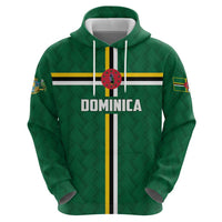 Custom Football Dominica Zip Hoodie Los Pericos Go Champions - Wonder Print Shop