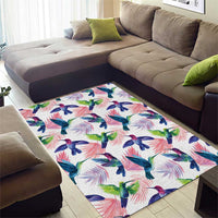 Hummingbirds Colorful Area Rug Unique Stylized - Wonder Print Shop